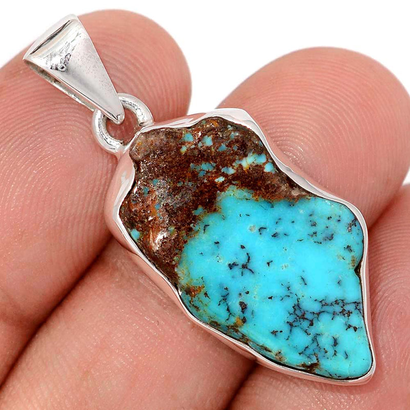 1.5" Number 8 Mine Turquoise Slice Pendants - N8SP6