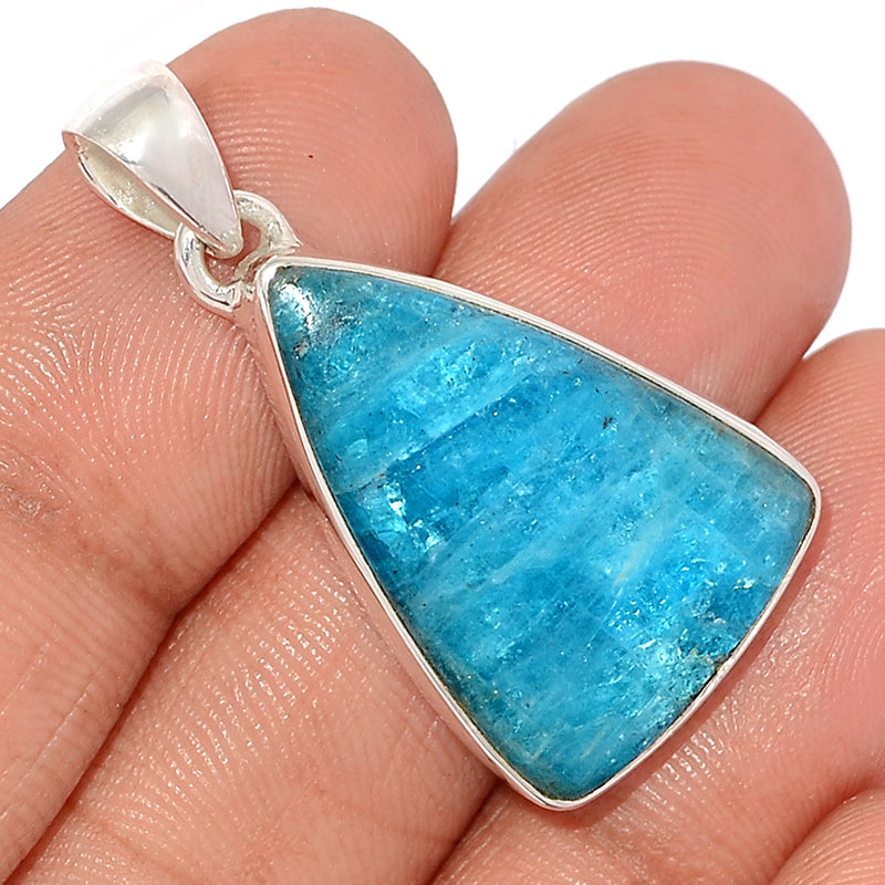 1.3" Neon Blue Apatite Cabochon Pendants - NACP498