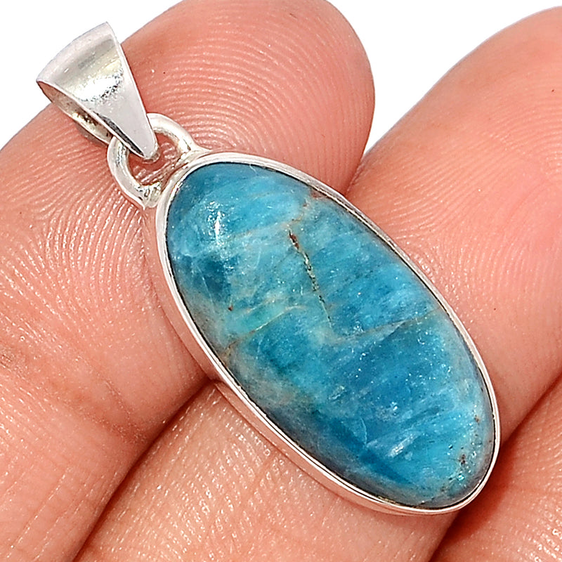 1.3" Neon Blue Apatite Cabochon Pendants - NACP588