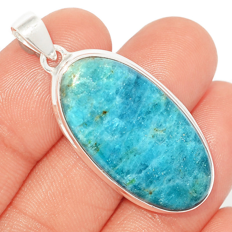 1.7" Neon Blue Apatite Cabochon Pendants - NACP610