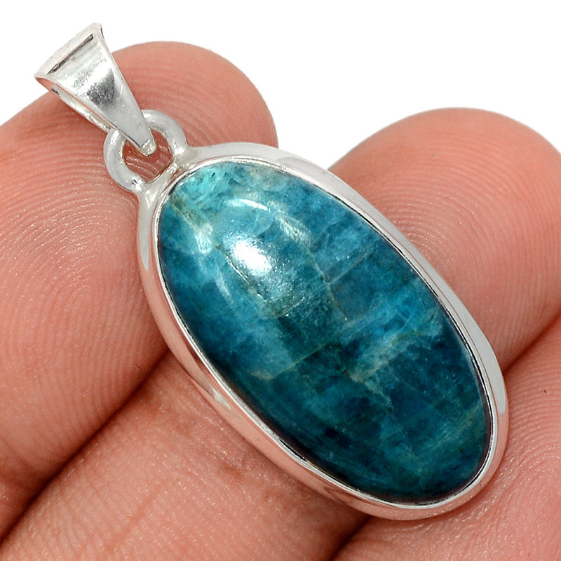 1.3" Neon Blue Apatite Cabochon Pendants - NACP666