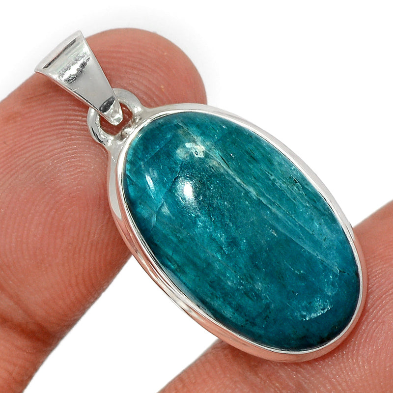 1.3" Neon Blue Apatite Cabochon Pendants - NACP670