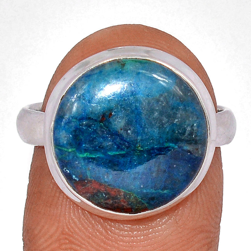 Neon Blue Apatite Cabochon Ring - NACR561