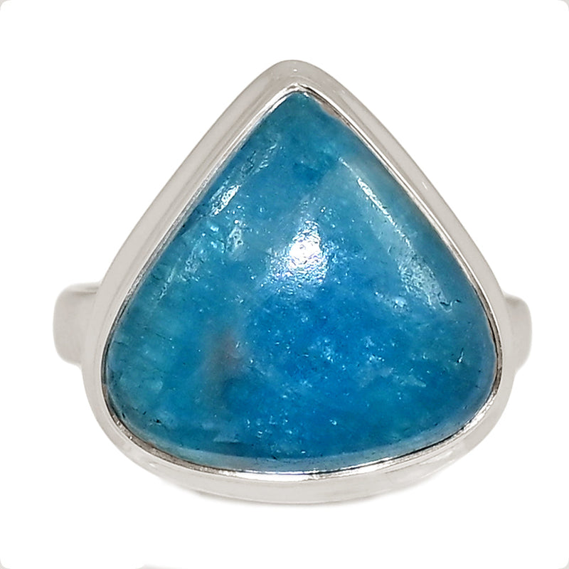 Neon Blue Apatite Cabochon Ring - NACR593