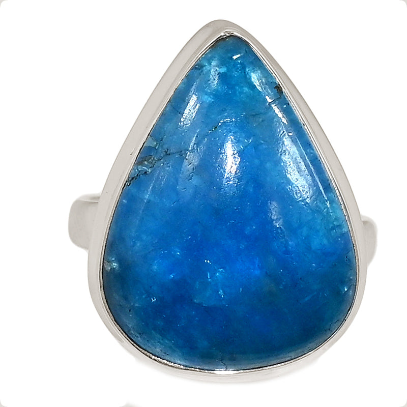 Neon Blue Apatite Cabochon Ring - NACR598