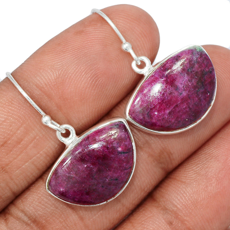 1.2" Natural African Ruby Earrings - NARE62