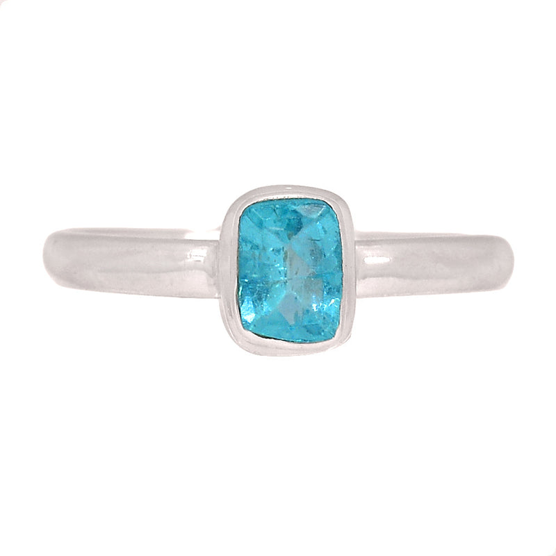 Neon Blue Apatite Faceted Ring - NBFR100