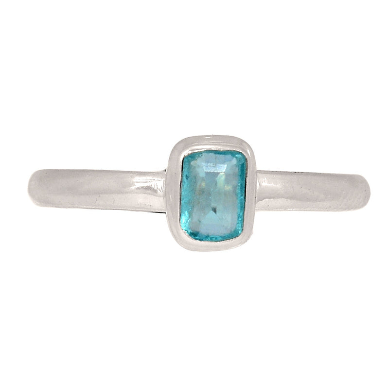 Neon Blue Apatite Faceted Ring - NBFR113