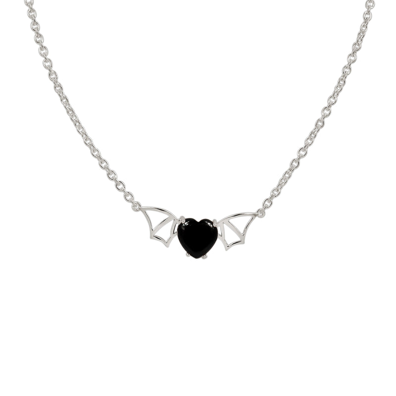 12*12 MM Heart - Black Onyx Necklace - ND-N201BO