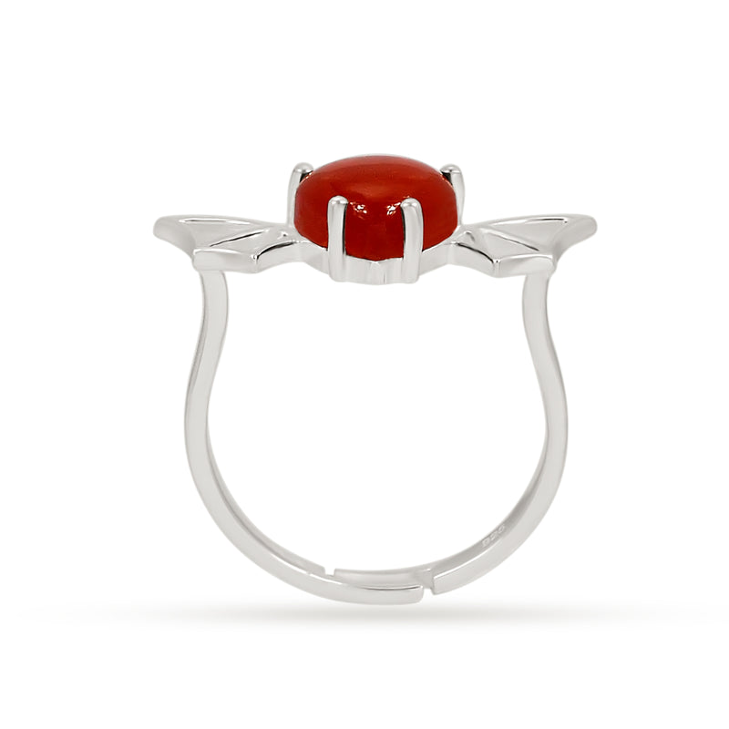 8*8 MM Heart - Red Onyx Ring - ND-R52RO Catalogue - Adjustable Ring