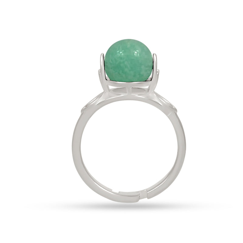 8*8 MM Round - Spin & Adjustable Ring - Amazonite Ring - ND-R53AM Catalogue