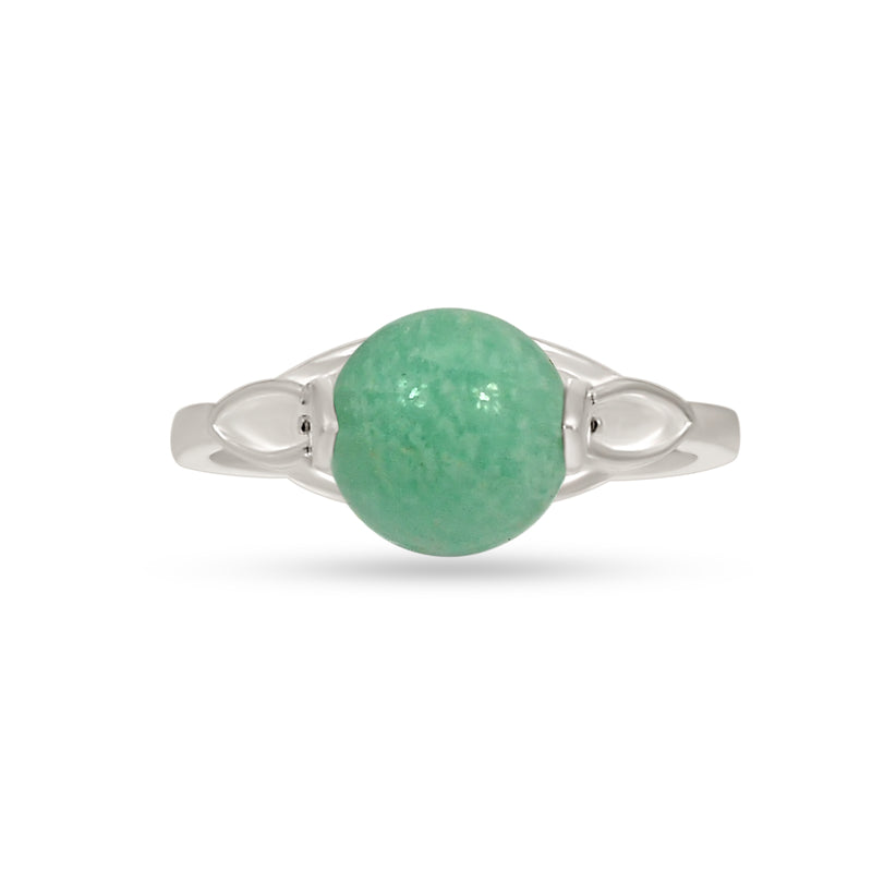 8*8 MM Round - Spin & Adjustable Ring - Amazonite Ring - ND-R53AM Catalogue
