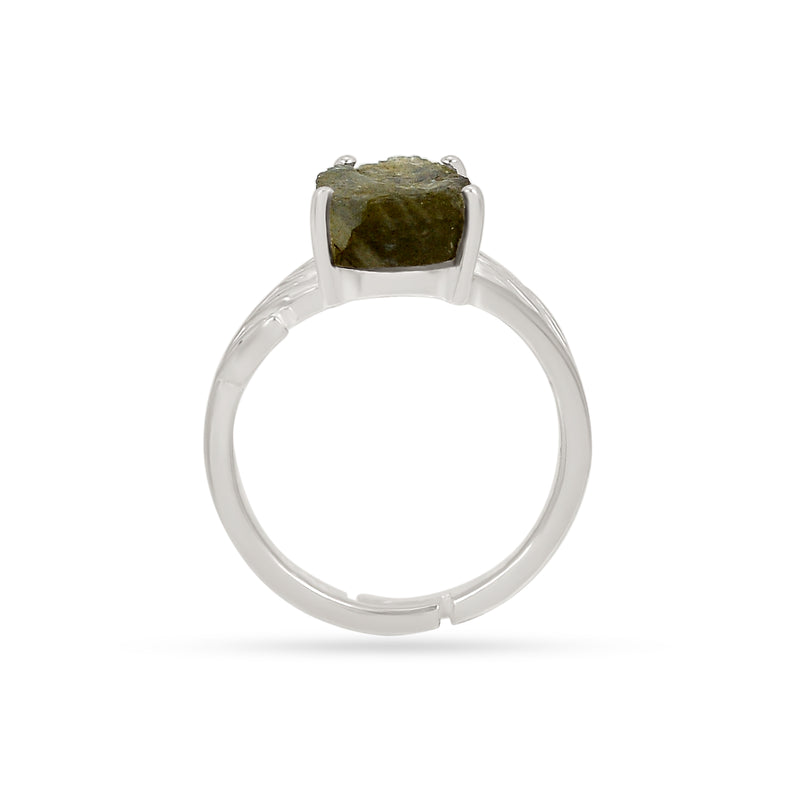 8*12 MM Pear - Labradorite Rough Ring - ND-R54LBR Catalogue - Adjustable Ring