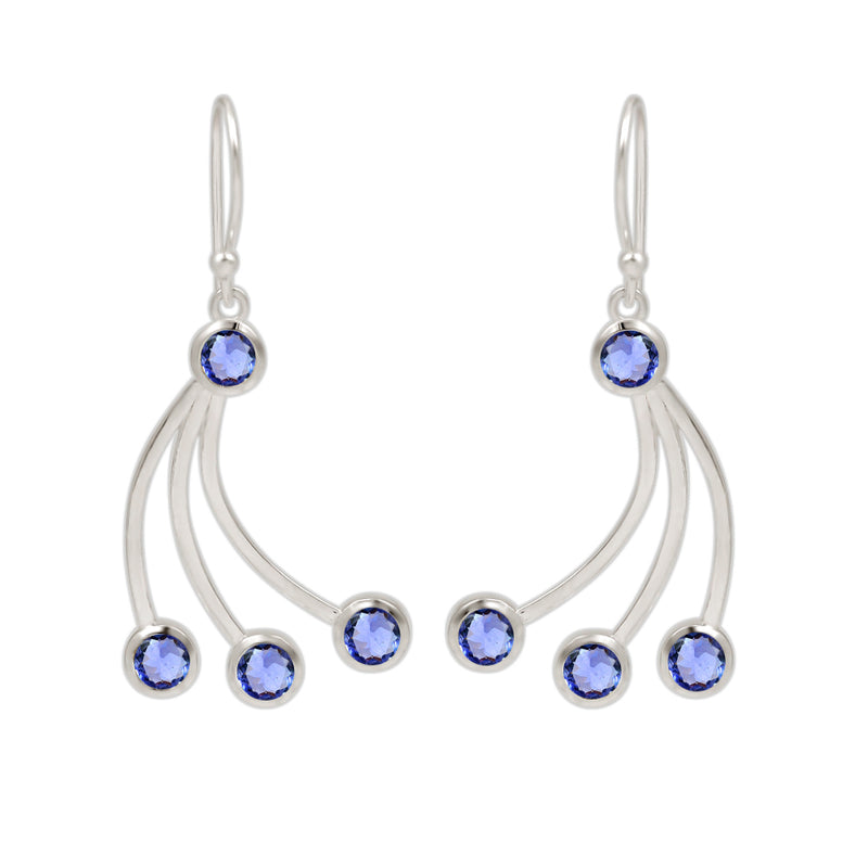 4*4 MM Round - Iolite Earrings - ND-E107I
