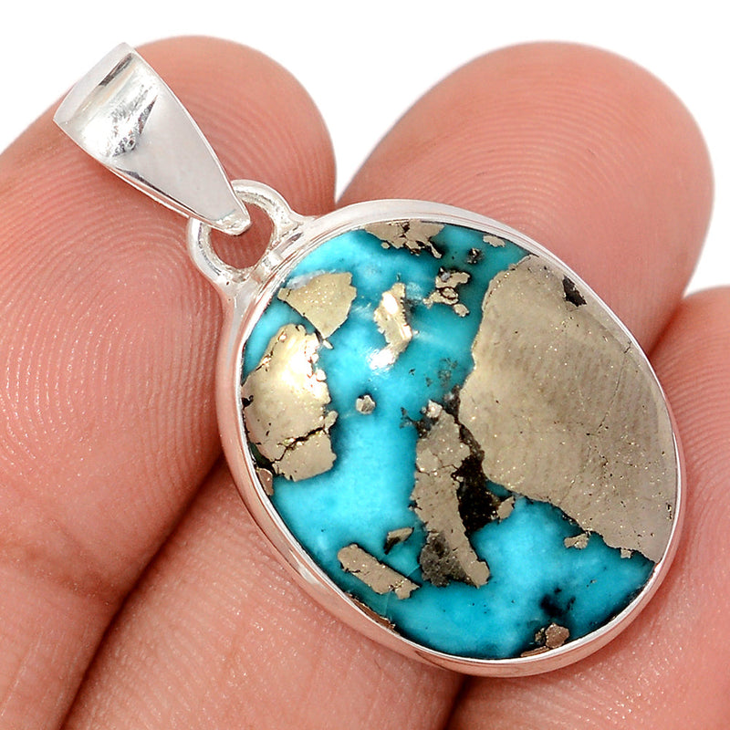 1.3" Nishapur Persian Turquoise Pendants - NITP730