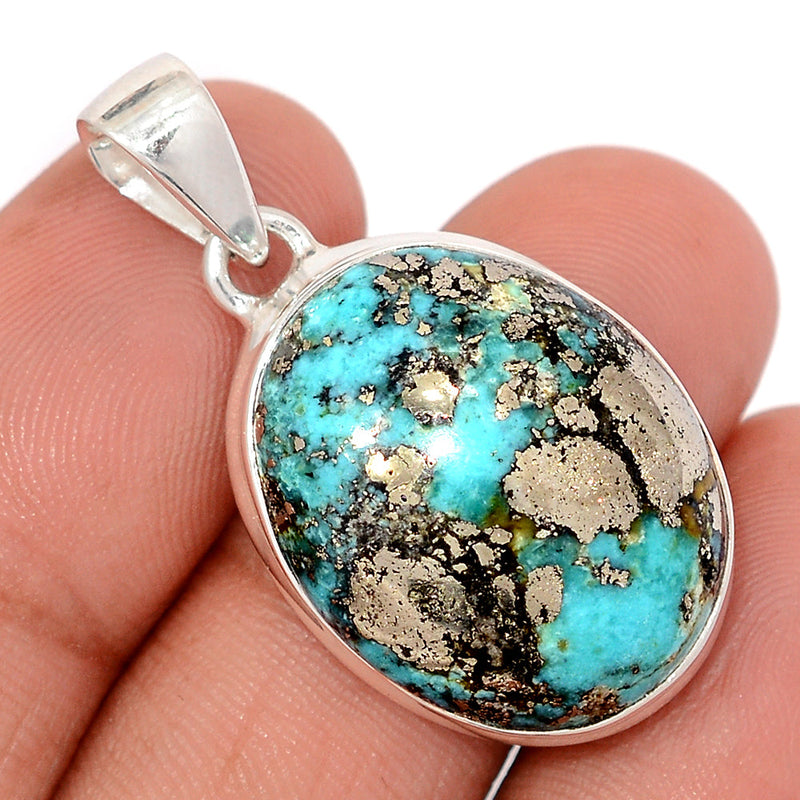 1.5" Nishapur Persian Turquoise Pendants - NITP733