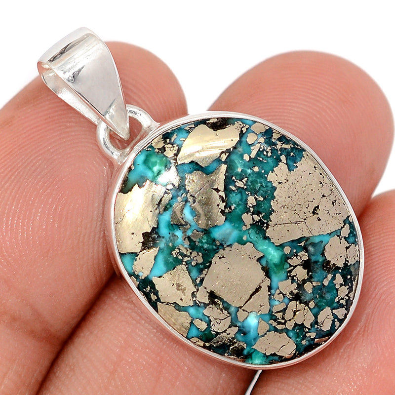 1.3" Nishapur Persian Turquoise Pendants - NITP737