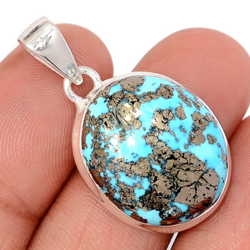 1.3" Nishapur Persian Turquoise Pendants - NITP742