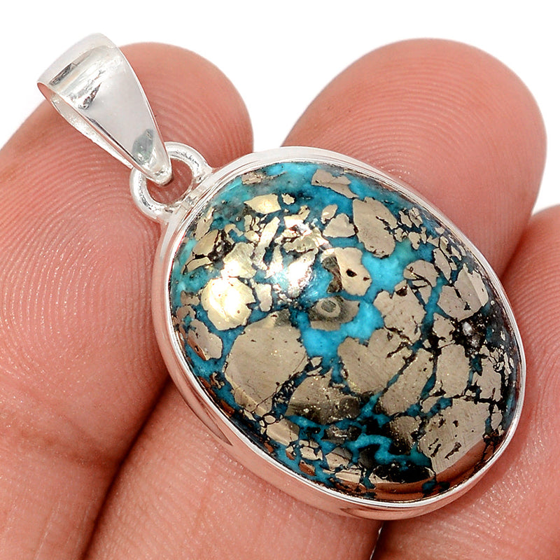 1.5" Nishapur Persian Turquoise Pendants - NITP743