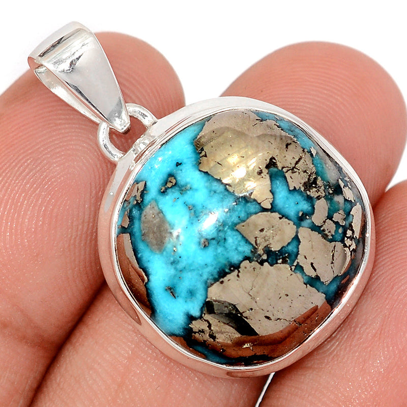 1.3" Nishapur Persian Turquoise Pendants - NITP745