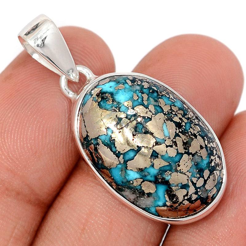 1.5" Nishapur Persian Turquoise Pendants - NITP748