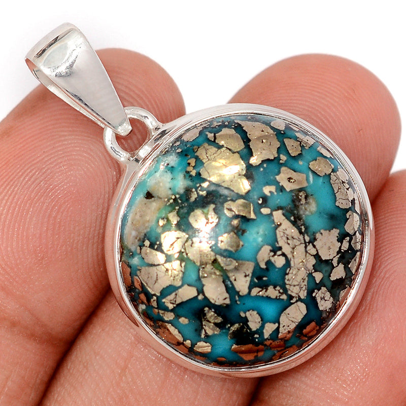 1.5" Nishapur Persian Turquoise Pendants - NITP756