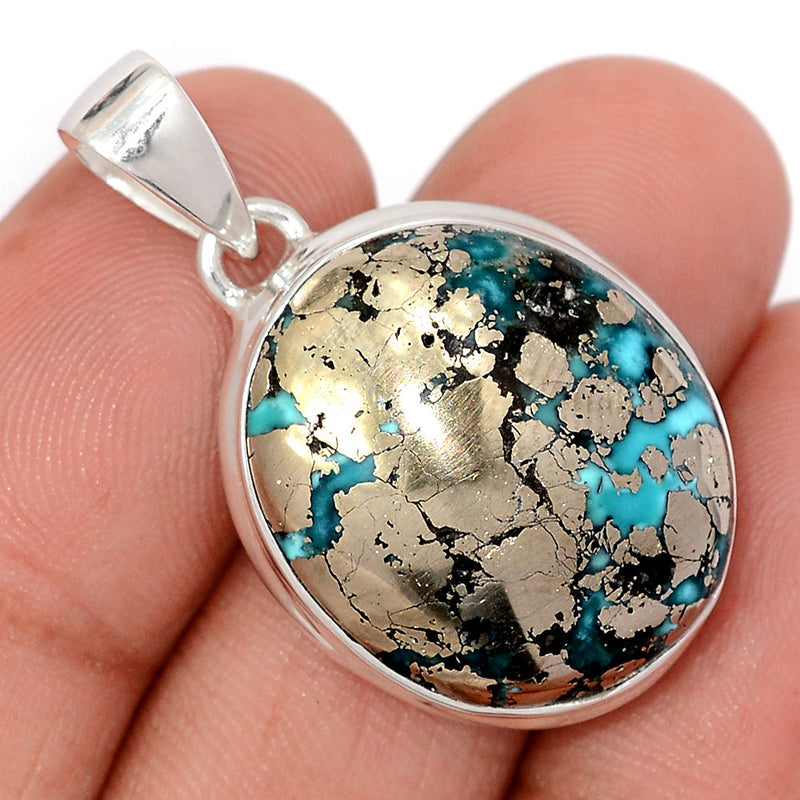 1.5" Nishapur Persian Turquoise Pendants - NITP762