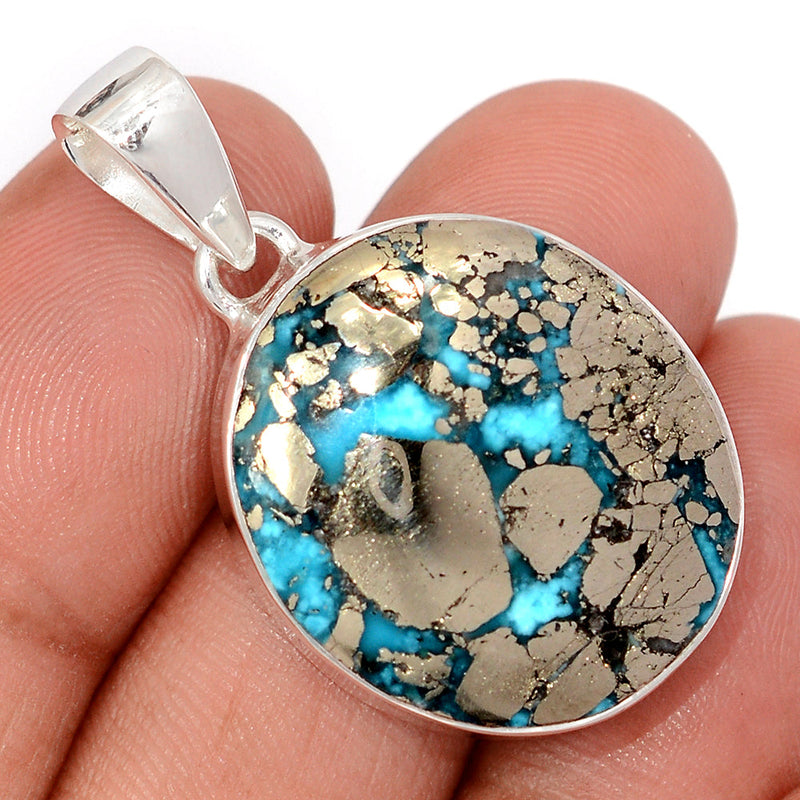 1.5" Nishapur Persian Turquoise Pendants - NITP766