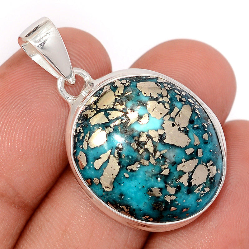 1.5" Nishapur Persian Turquoise Pendants - NITP768