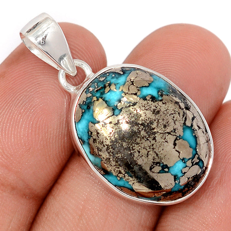1.3" Nishapur Persian Turquoise Pendants - NITP771