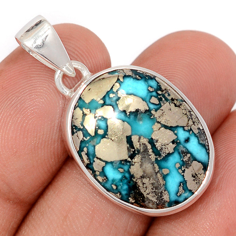 1.3" Nishapur Persian Turquoise Pendants - NITP773