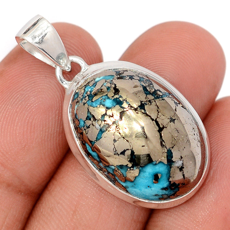 1.5" Nishapur Persian Turquoise Pendants - NITP775