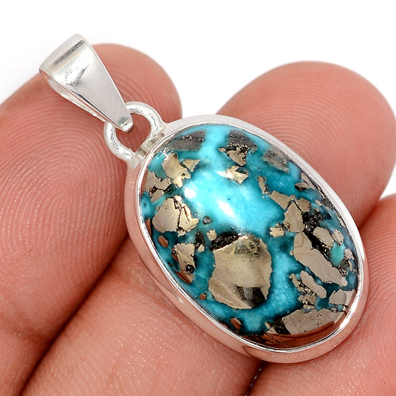 1.3" Nishapur Persian Turquoise Pendants - NITP778