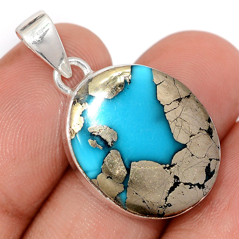 1.2" Nishapur Persian Turquoise Pendants - NITP781