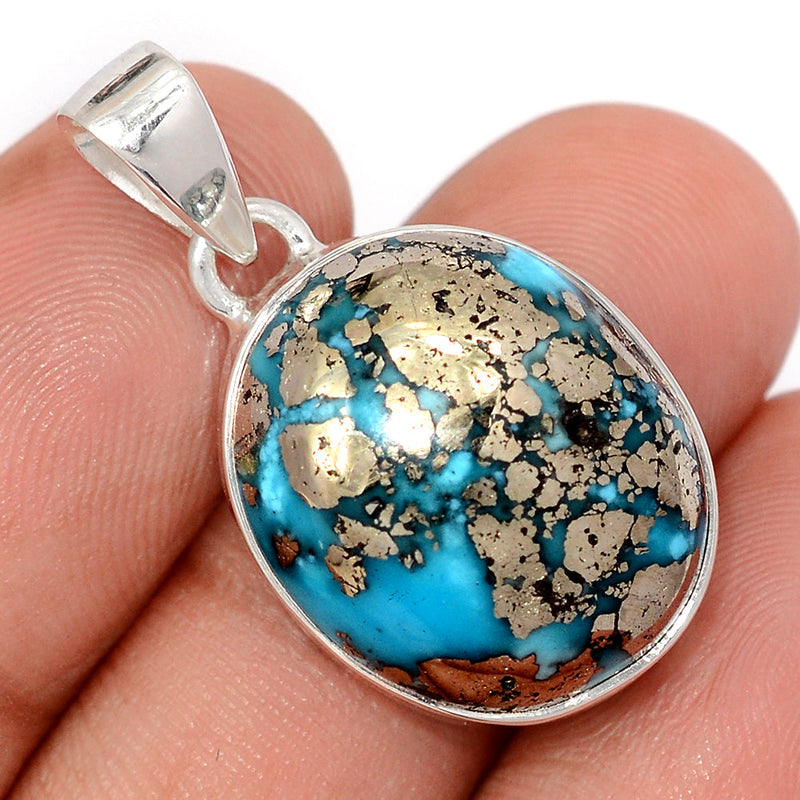 1.3" Nishapur Persian Turquoise Pendants - NITP783