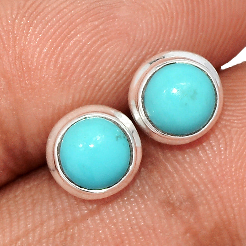 Natural Kingman Turquoise Studs - NKTS128