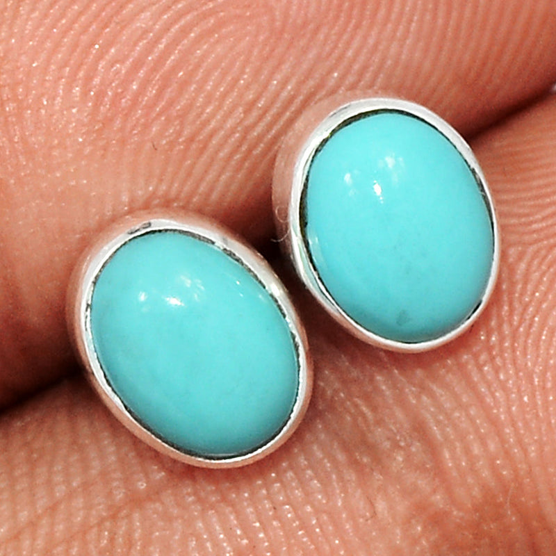 Natural Kingman Turquoise Studs - NKTS135