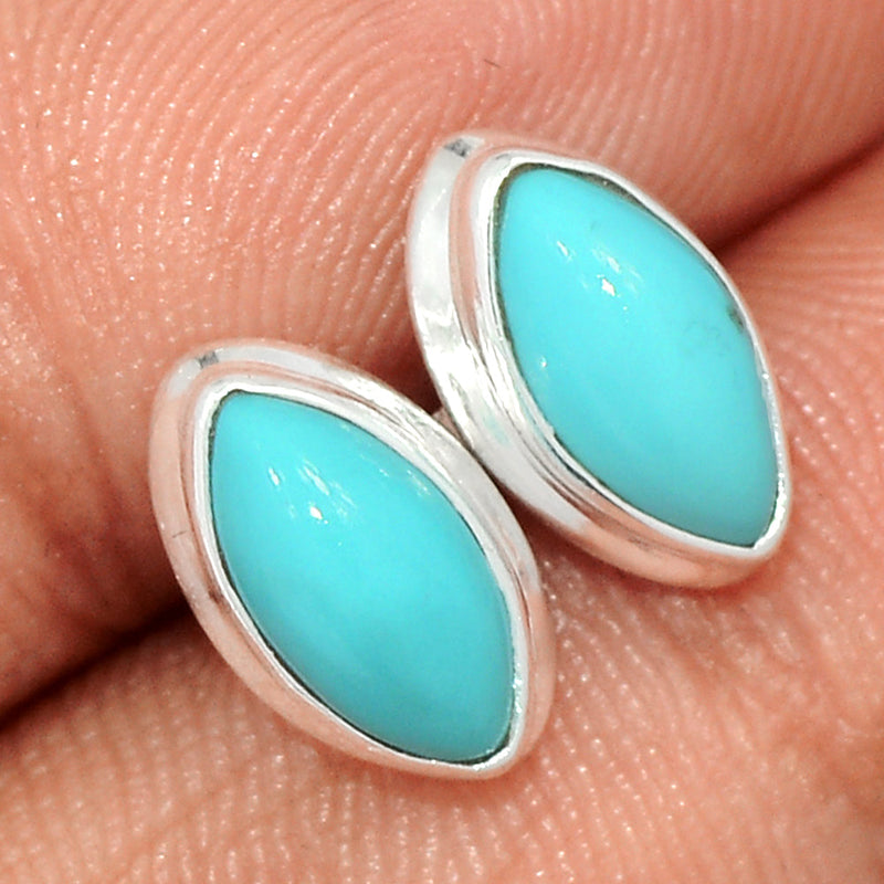Natural Kingman Turquoise Studs - NKTS136