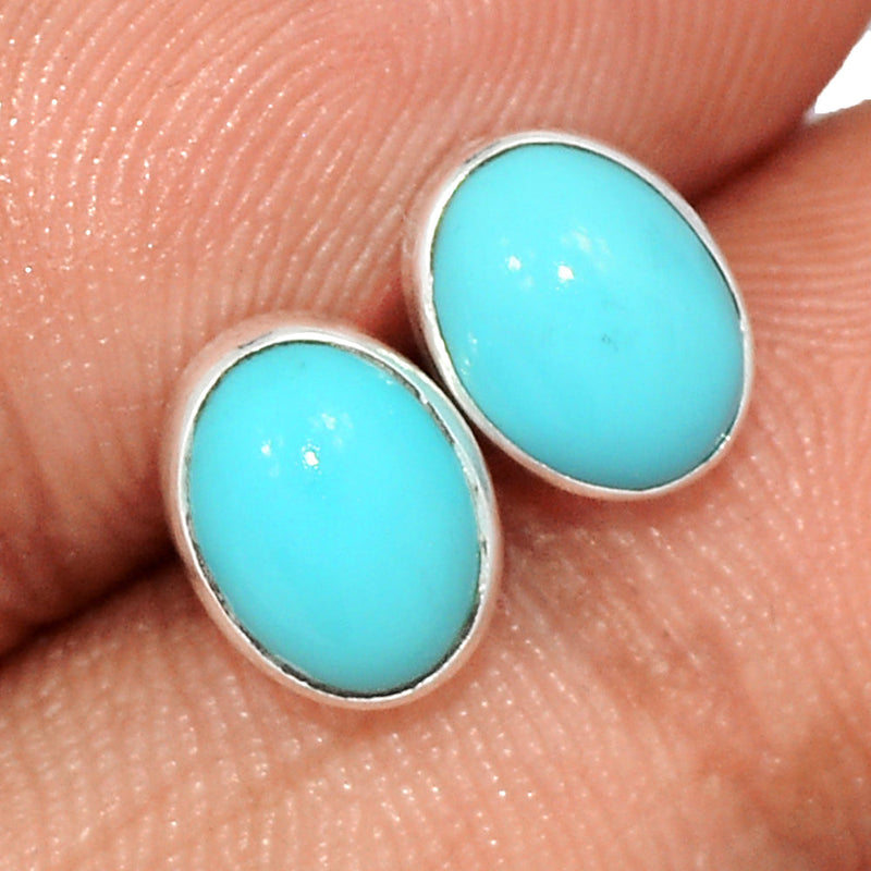 Natural Kingman Turquoise Studs - NKTS138