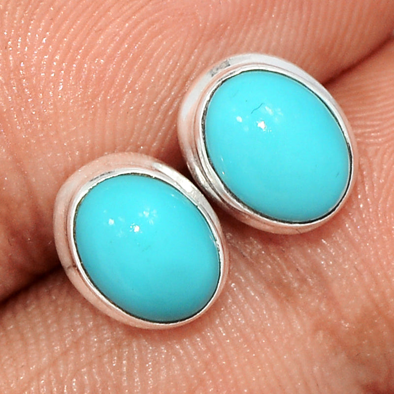 Natural Kingman Turquoise Studs - NKTS139