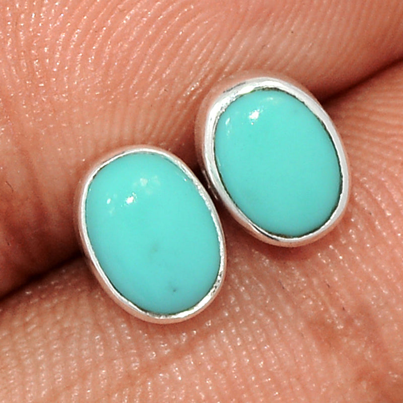 Natural Kingman Turquoise Studs - NKTS149