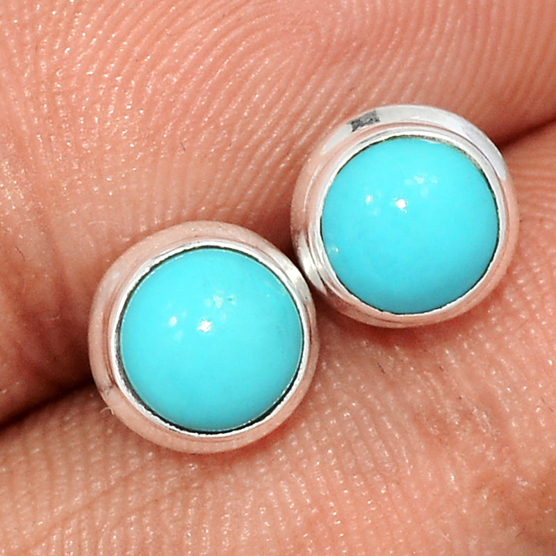 Natural Kingman Turquoise Studs - NKTS150