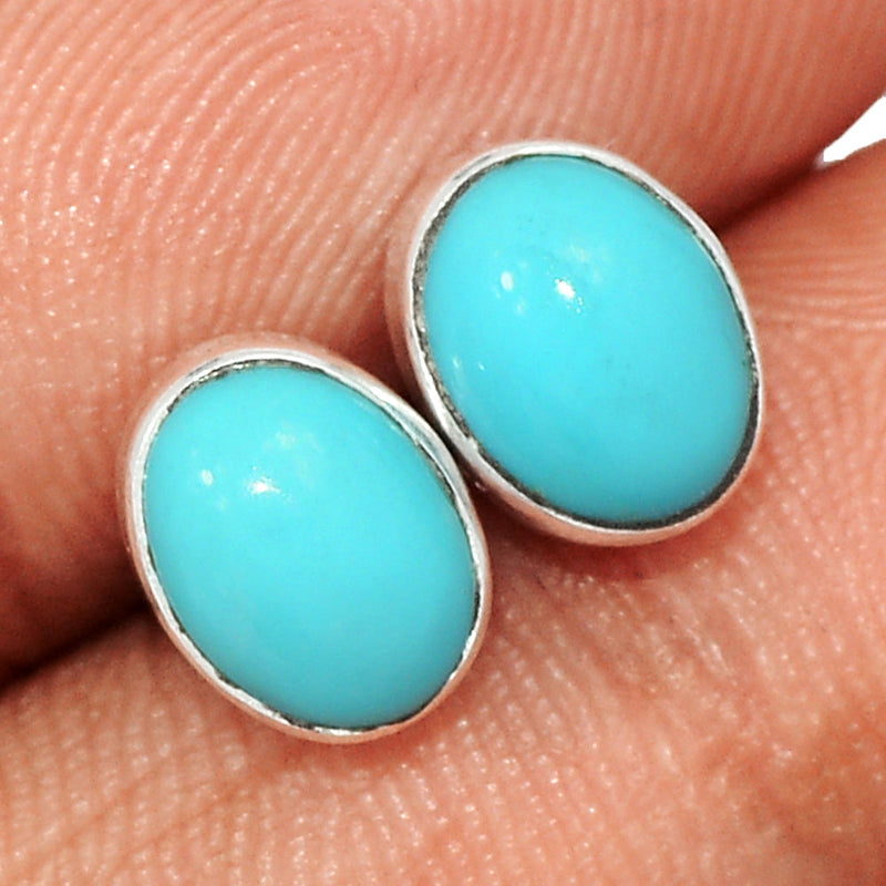 Natural Kingman Turquoise Studs - NKTS152
