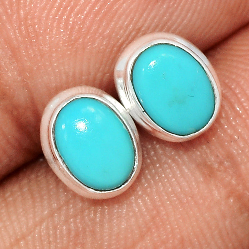 Natural Kingman Turquoise Studs - NKTS153