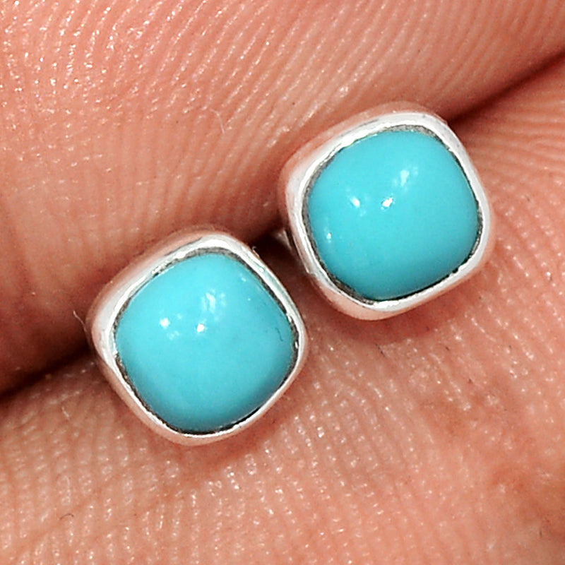 Natural Kingman Turquoise Studs - NKTS162