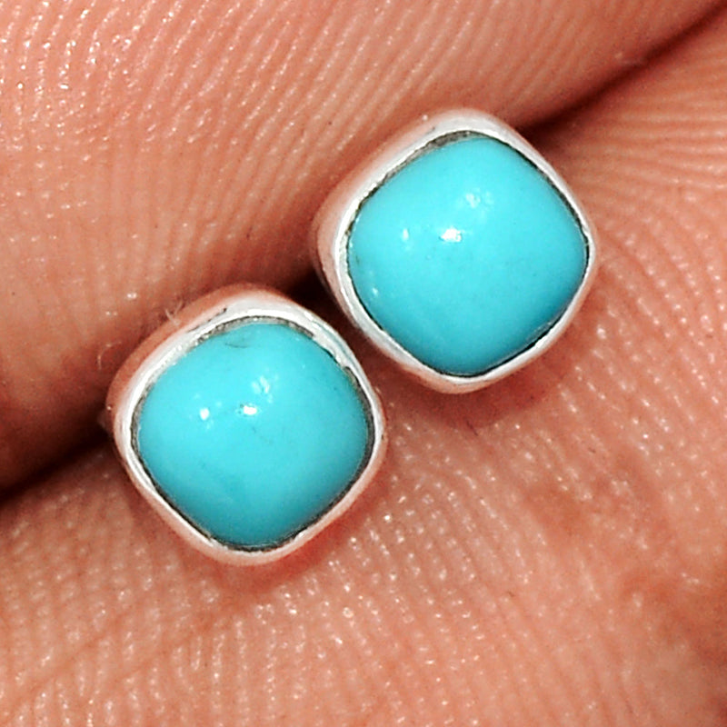 Natural Kingman Turquoise Studs - NKTS164