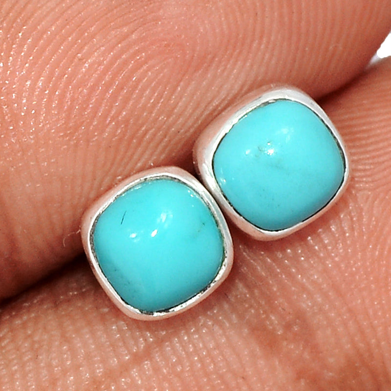 Natural Kingman Turquoise Studs - NKTS166