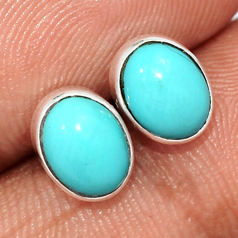 Natural Kingman Turquoise Studs - NKTS172