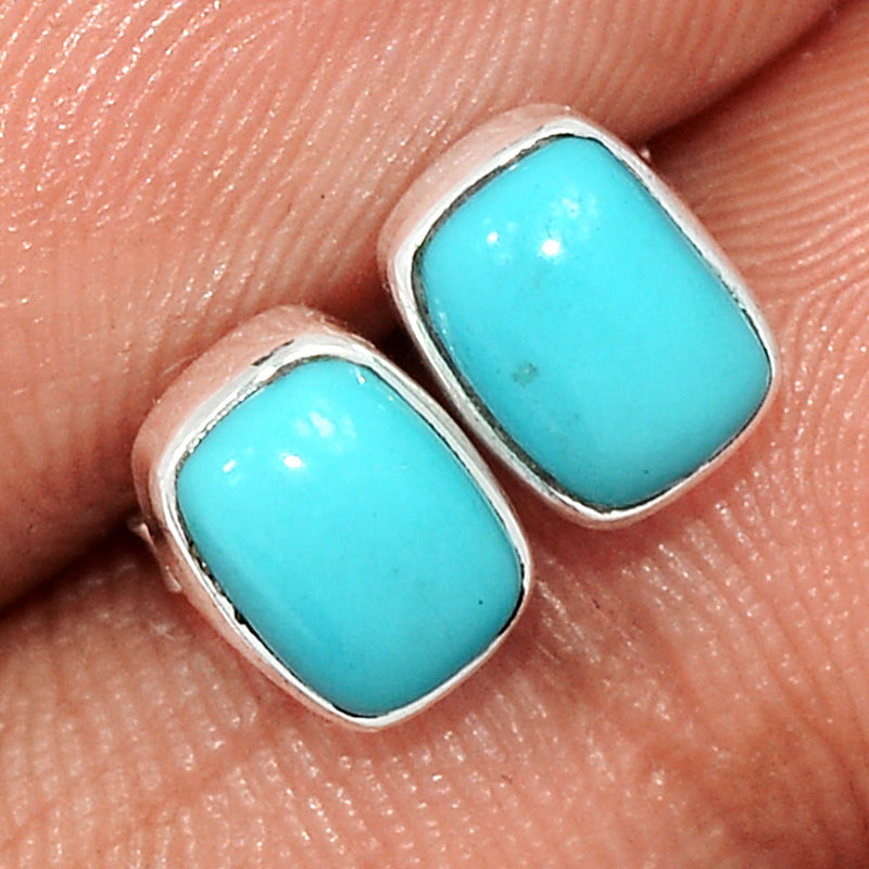 Natural Kingman Turquoise Studs - NKTS175