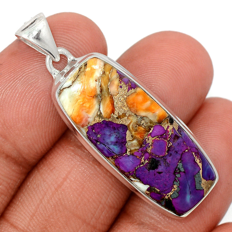 1.7" New Oyster Purple Turquoise Pendants - NOPP112